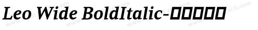 Leo Wide BoldItalic字体转换
